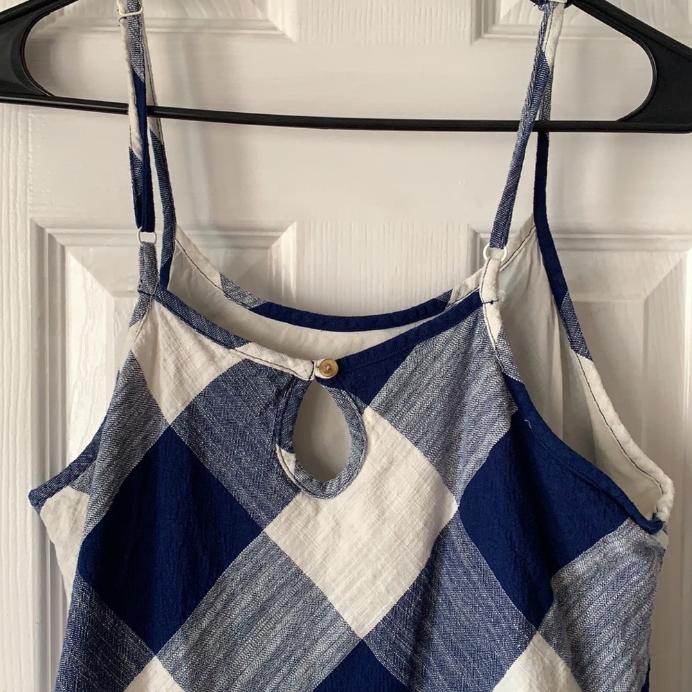 Nwot Natural Reflections Checkered Shift Dress Me… - image 6